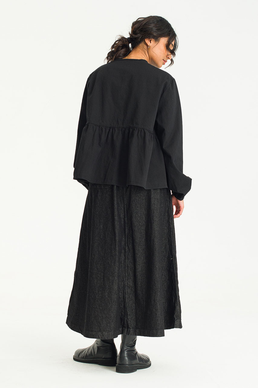 Takako Ribbon Blouse, Black