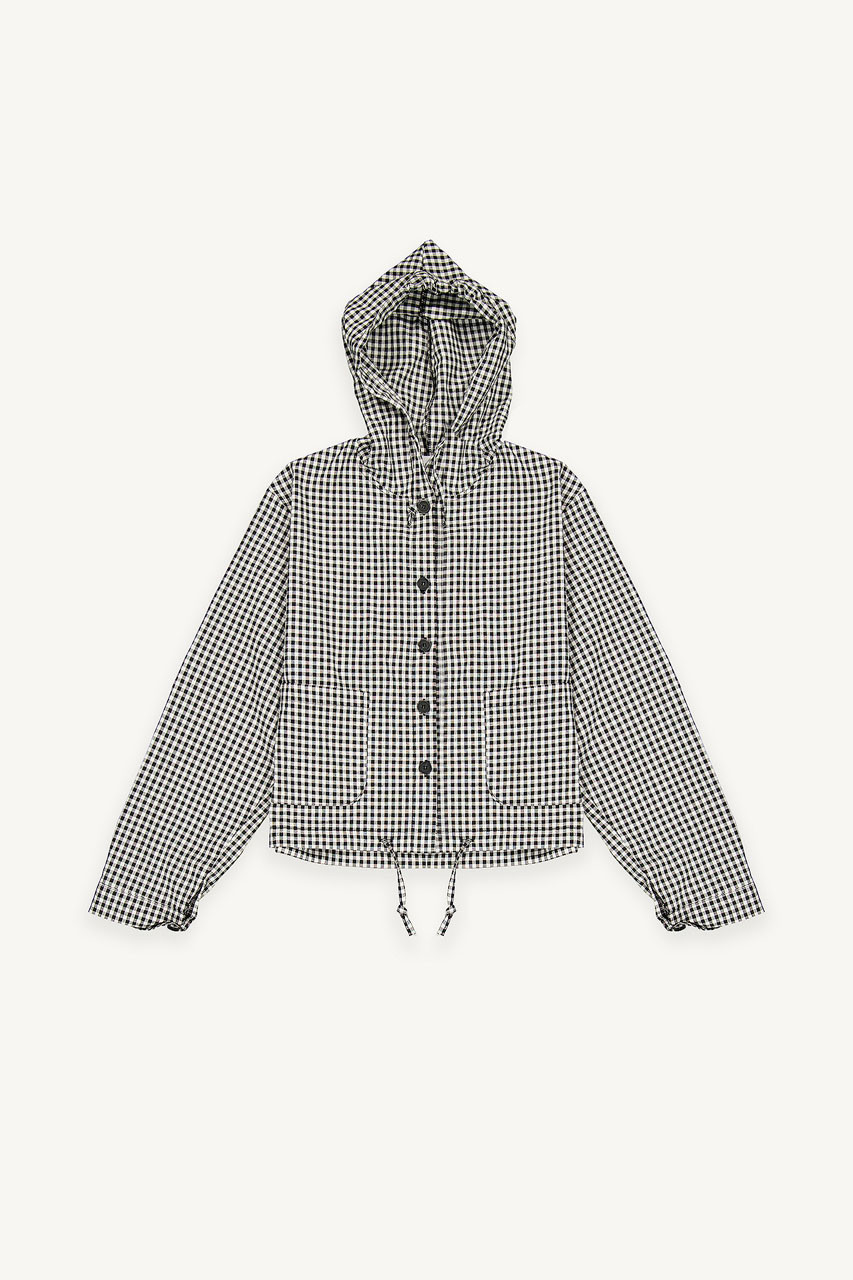 Maple Gingham Hood, Black