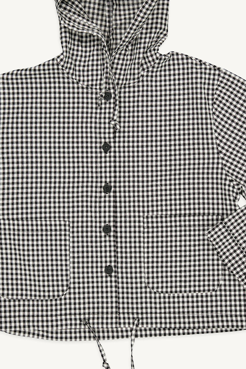Maple Gingham Hood, Black