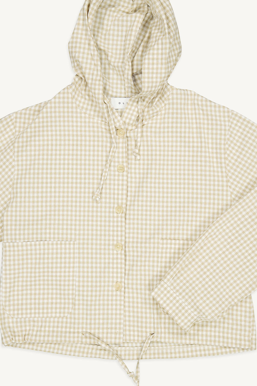 Maple Gingham Hood, Beige
