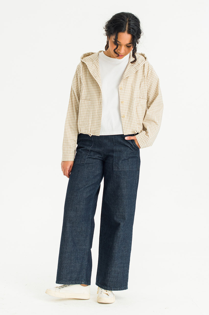 Maple Gingham Hood, Beige