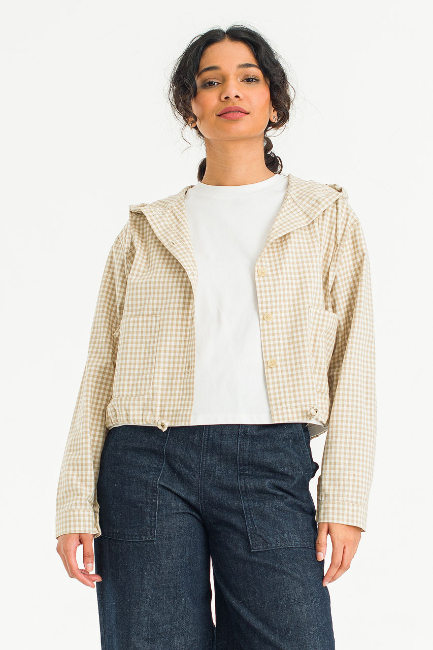 Maple Gingham Hood, Beige