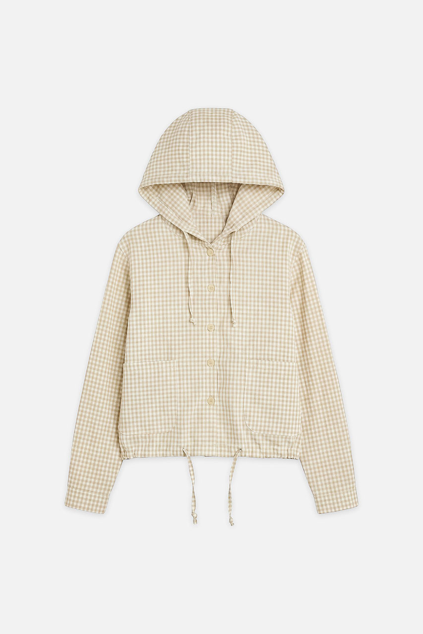 Maple Gingham Hood, Beige