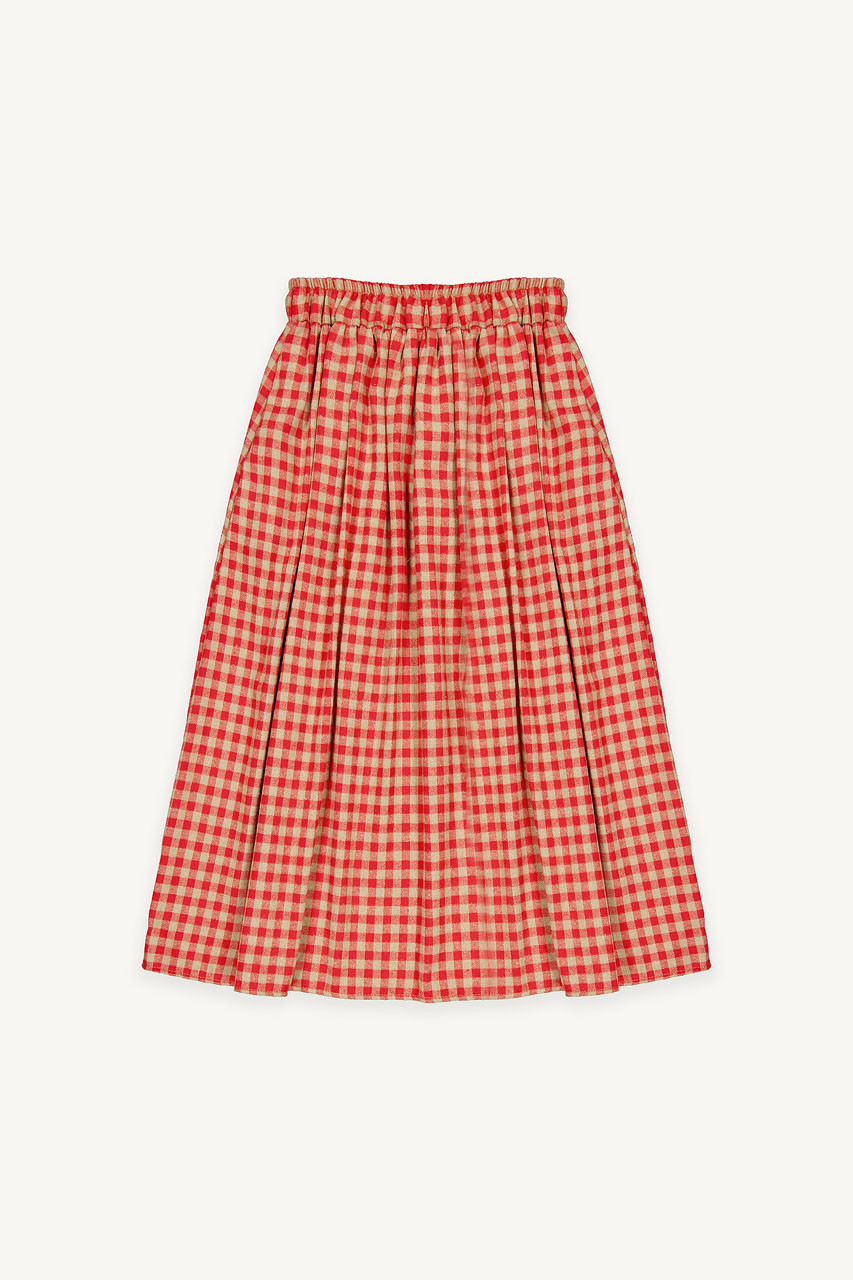Tessa Gingham Skirt, Red