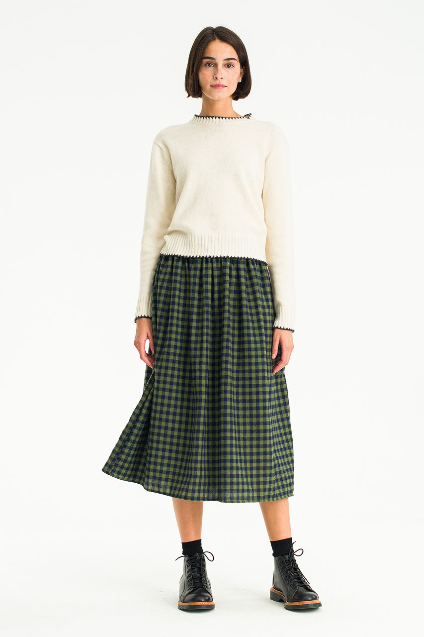 Contrast Stitch Jumper, Ivory