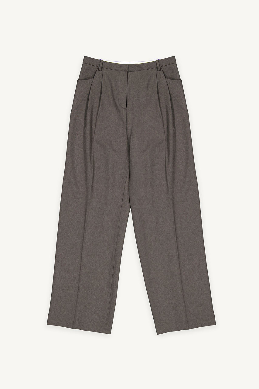 Low Rise Slacks, Charcoal