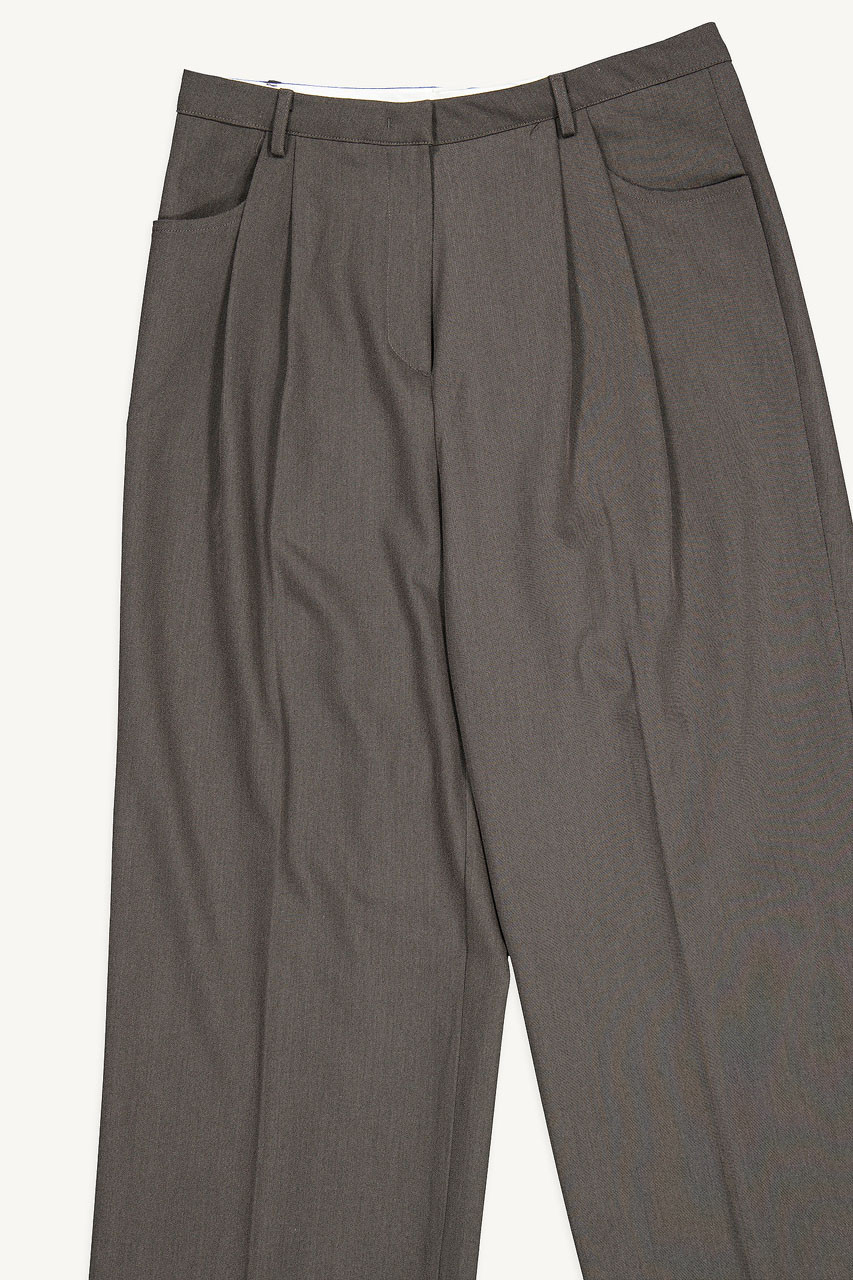 Low Rise Slacks, Charcoal