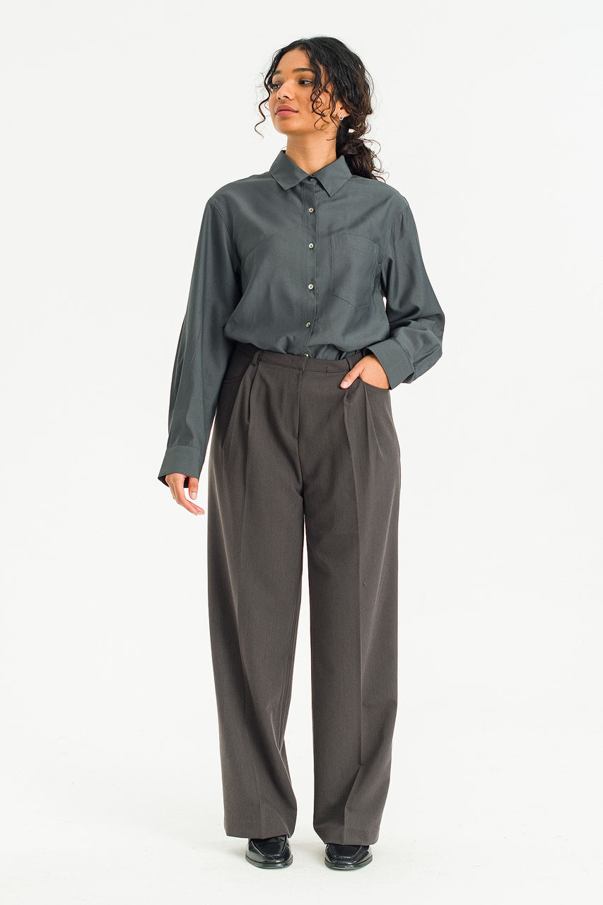 Low Rise Slacks, Charcoal