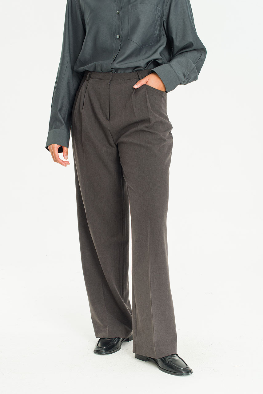Low Rise Slacks, Charcoal