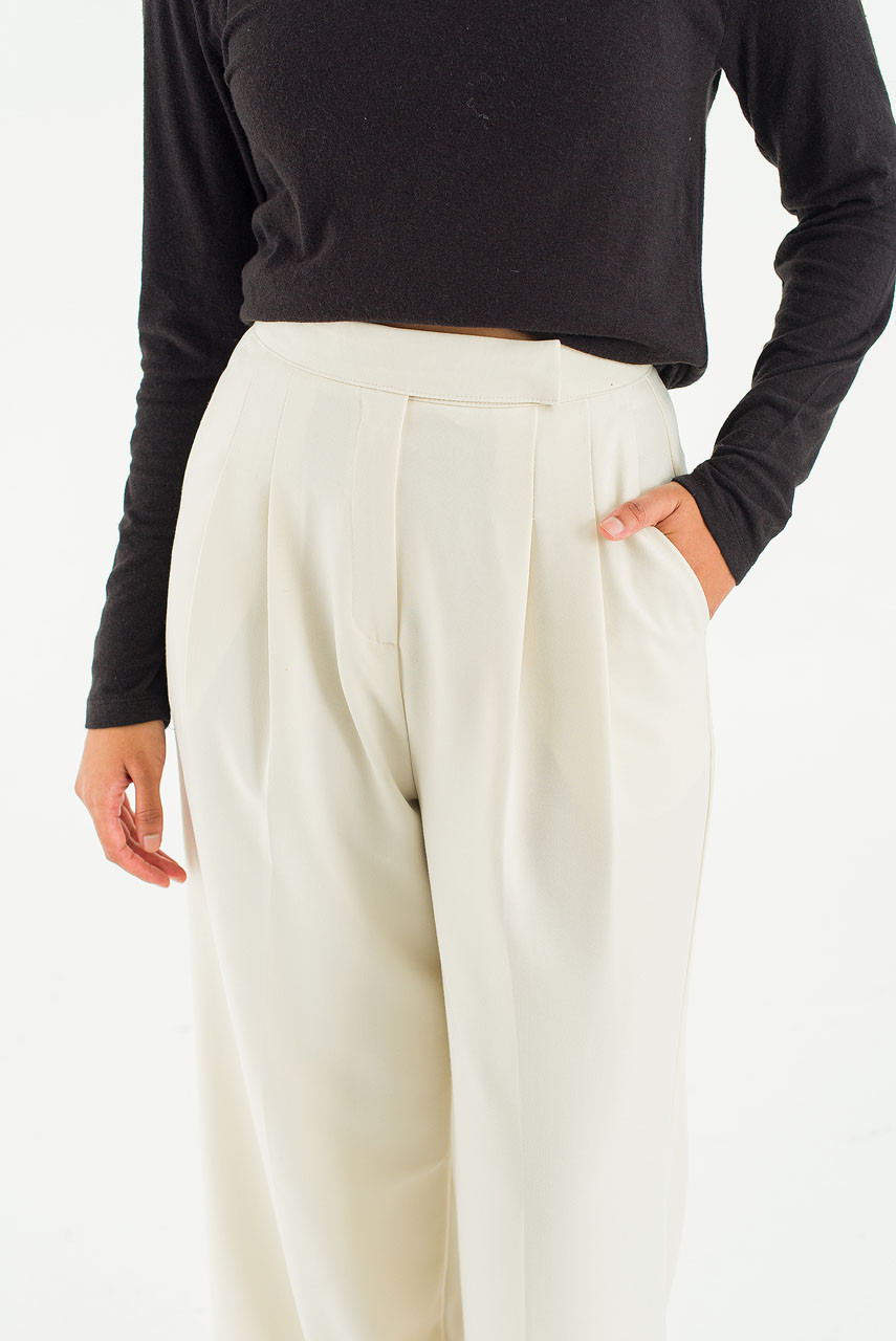 Two Tuck Slacks, Ivory