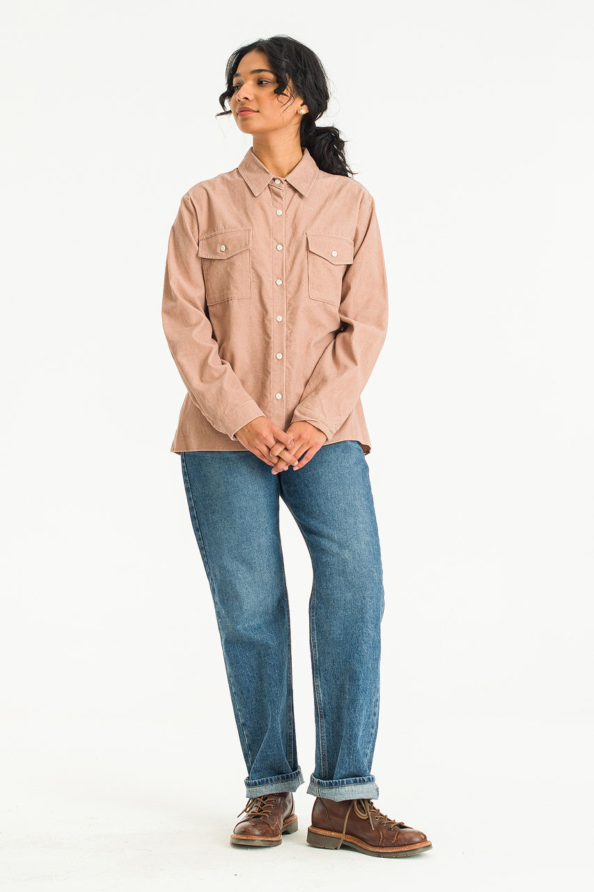 Twin Pocket Cotton Shirt, Pink