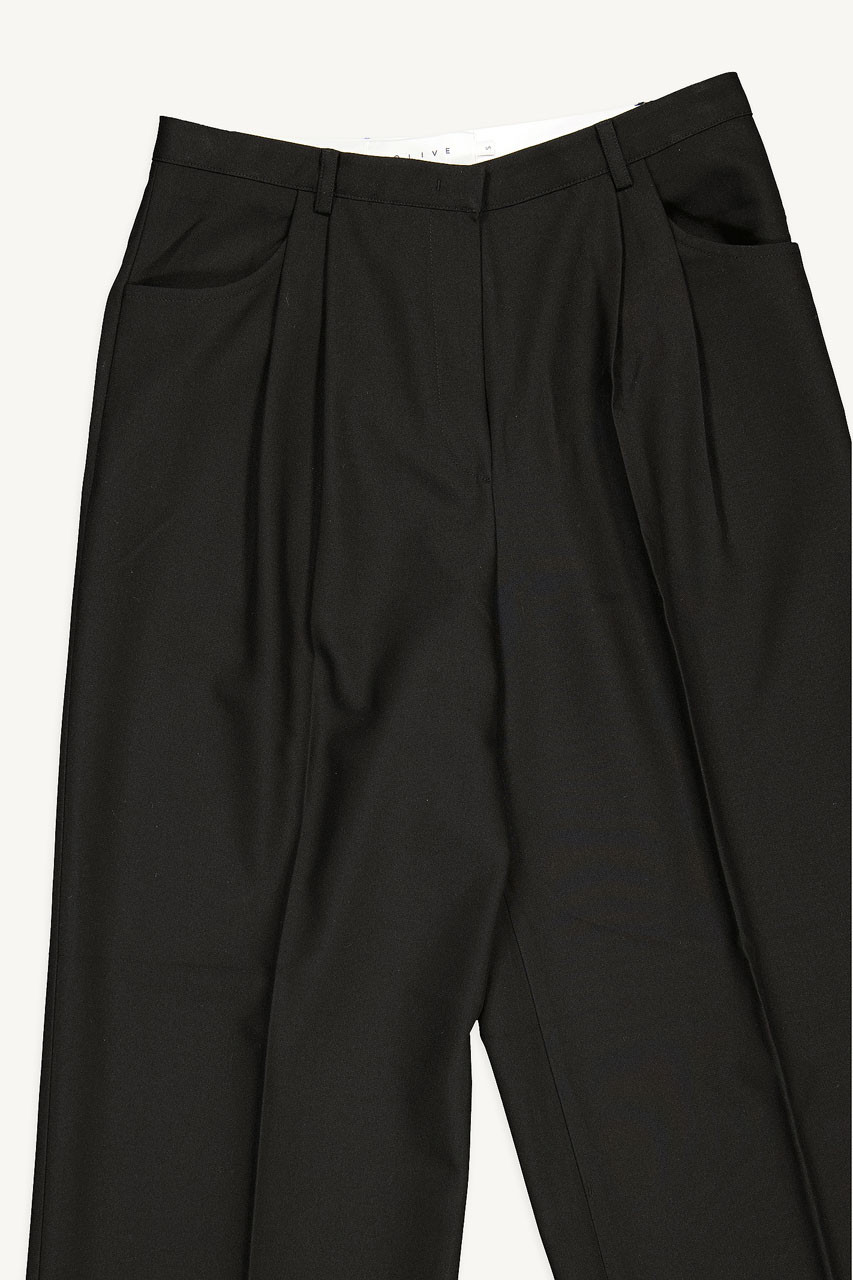 Low Rise Slacks, Black