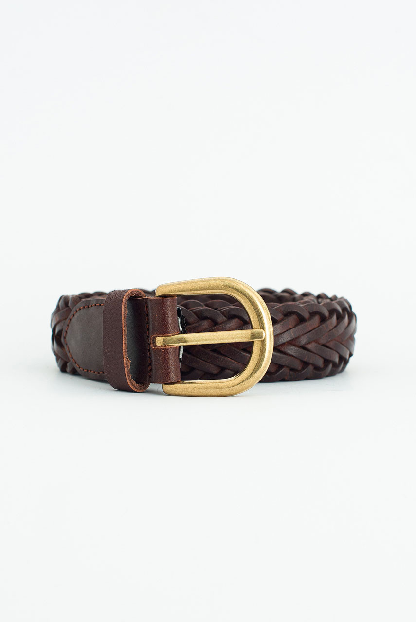 V Mesh Belt, Brown