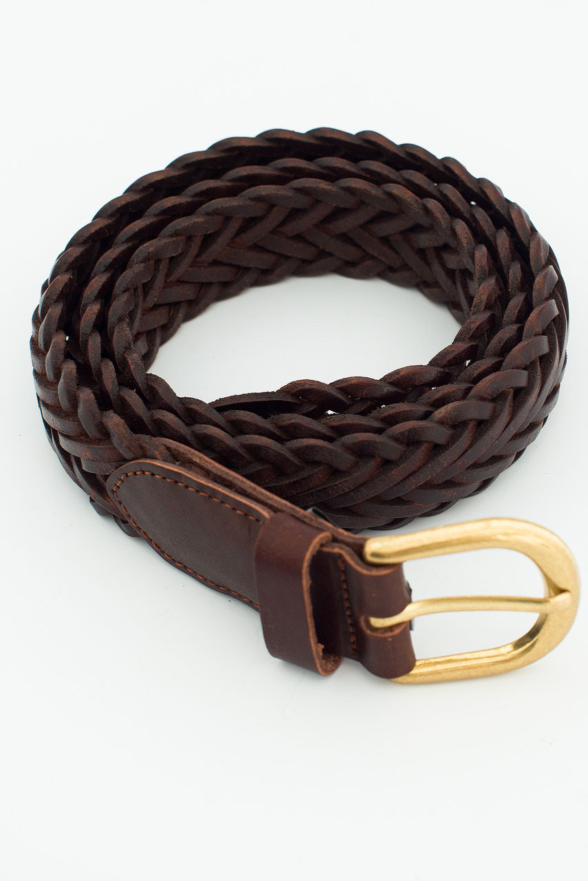 V Mesh Belt, Brown