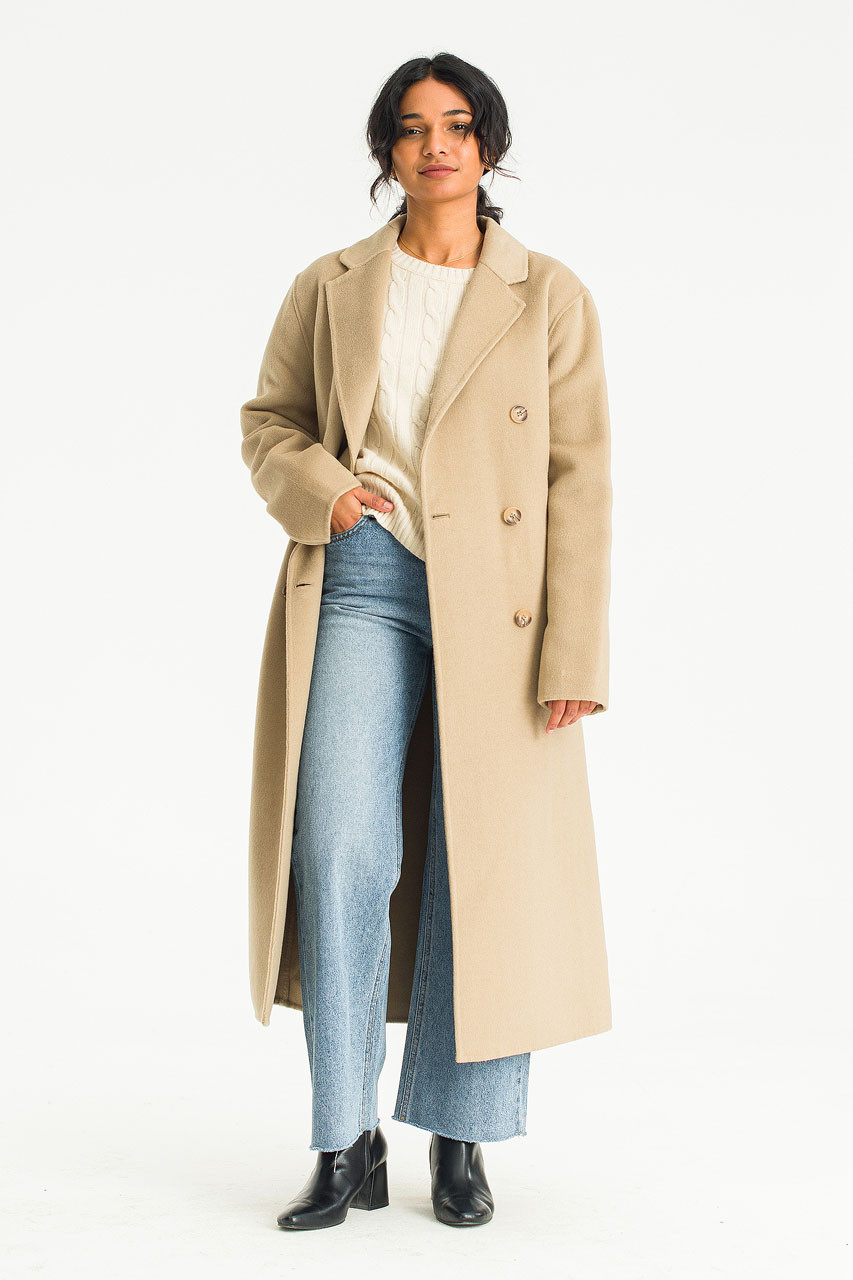 Herst Semaless Robe Coat, Khaki Beige