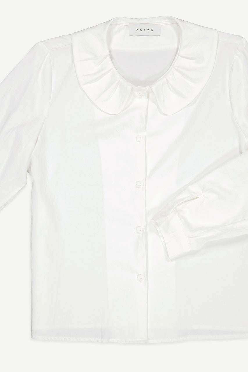 Giselle Collar Blouse, Ivory