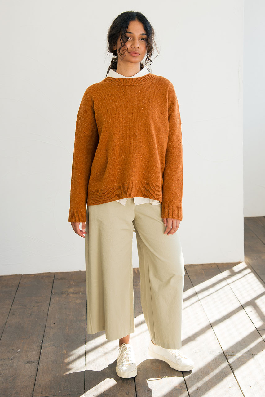 Boucle Round Neck Jumper, Pumpkin