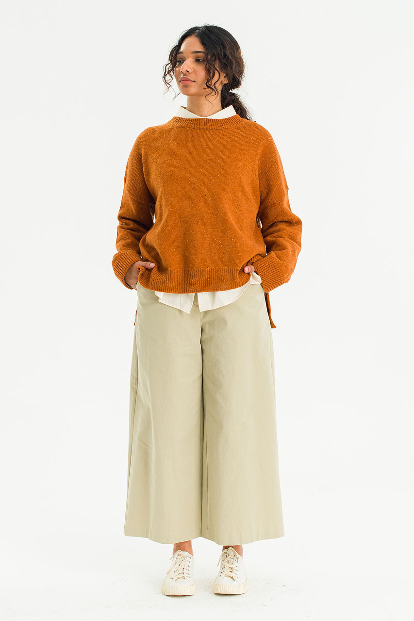 Boucle Round Neck Jumper, Pumpkin