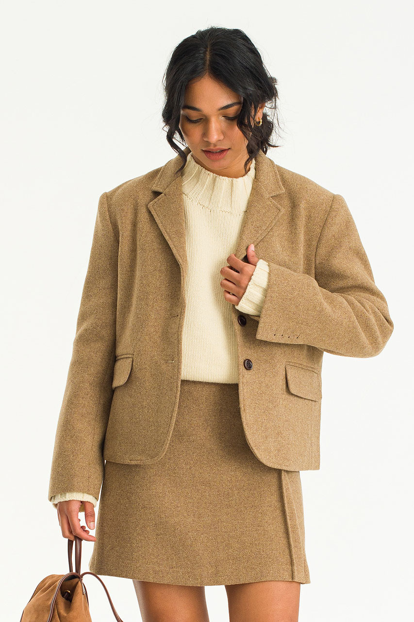 Noten Wool Blend Jacket, Beige