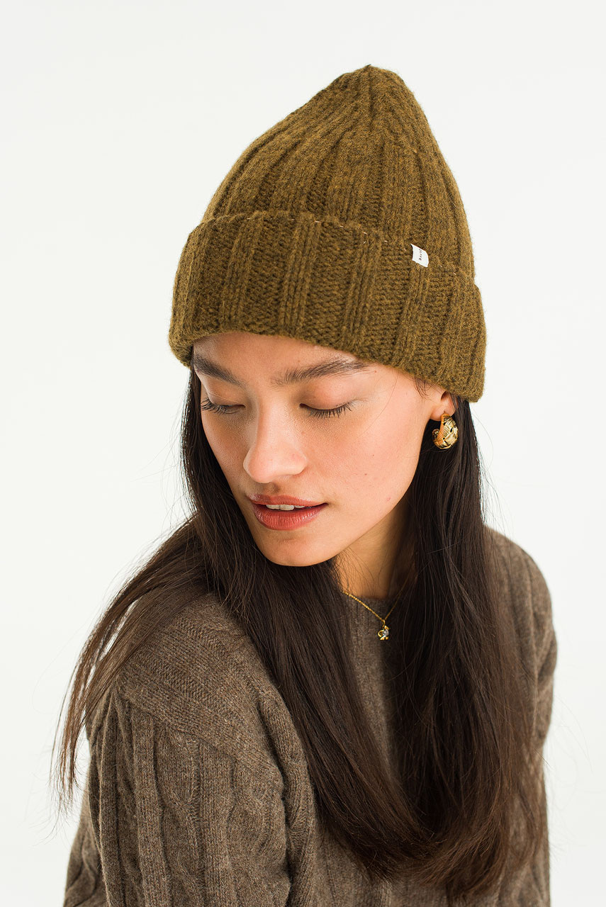 Aki Wool Beanie, Olive