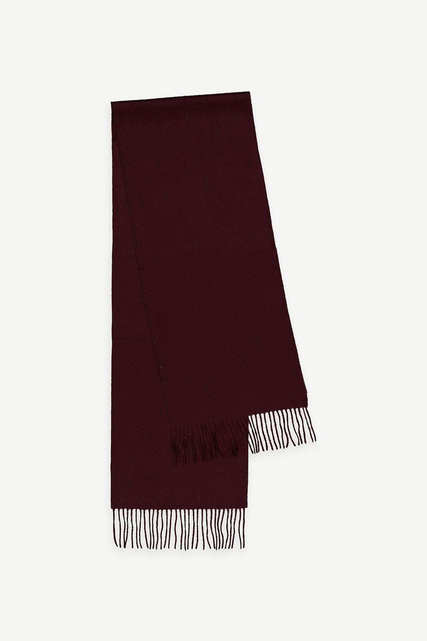Aki Mini Wool Scarf, Wine