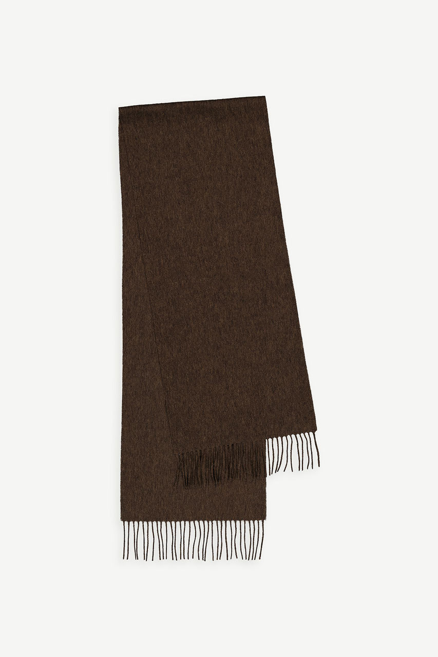 Aki Mini Wool Scarf, Wood