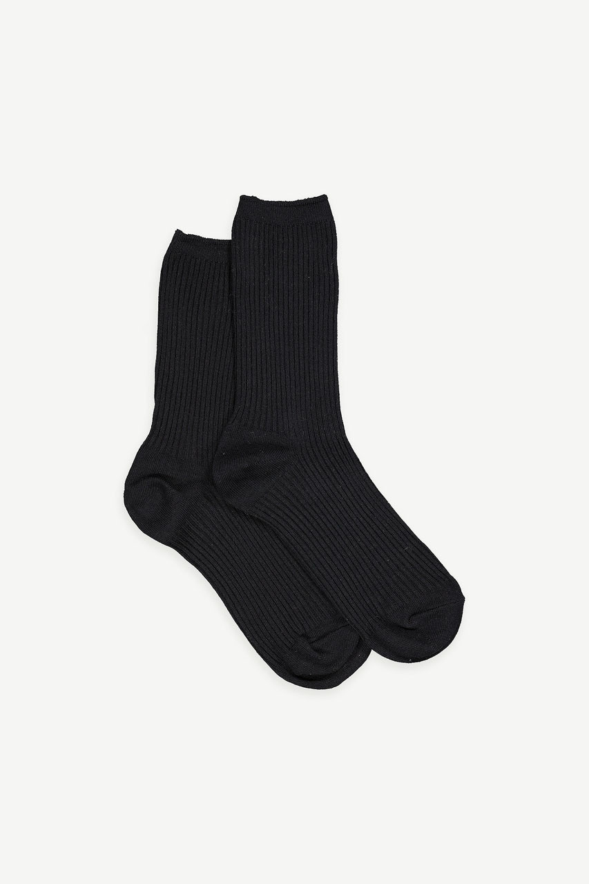 Astana Ribbed Socks, Black