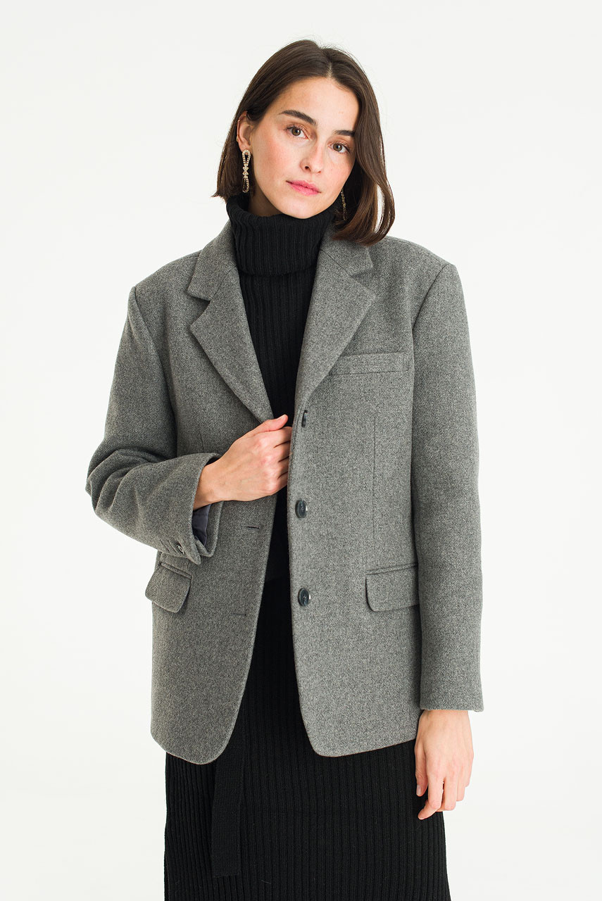 Dodo Wool Jacket, Charcoal