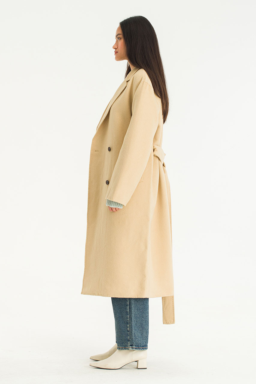 Jay Seamless Long Coat, Mustard