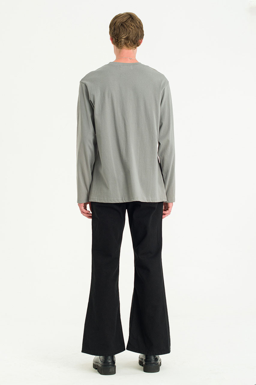Menswear | Pale Long Sleeve Tee, Charcoal