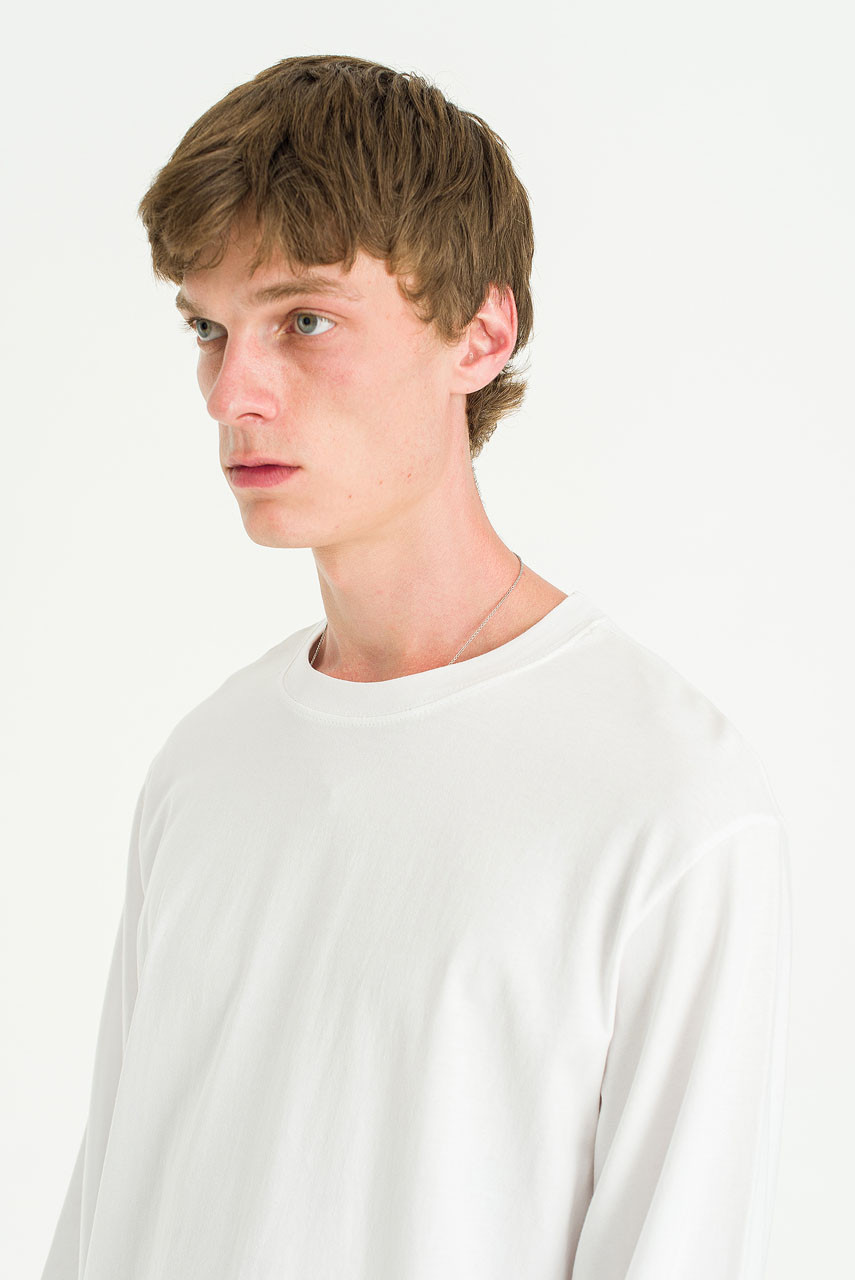Menswear | Pale Long Sleeve Tee, White