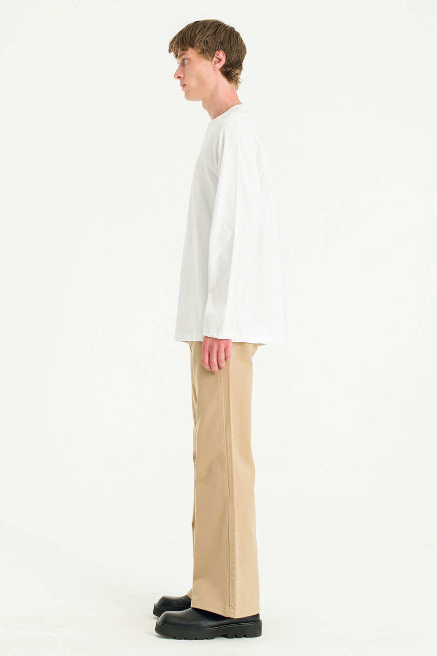 Menswear | Pale Long Sleeve Tee, White