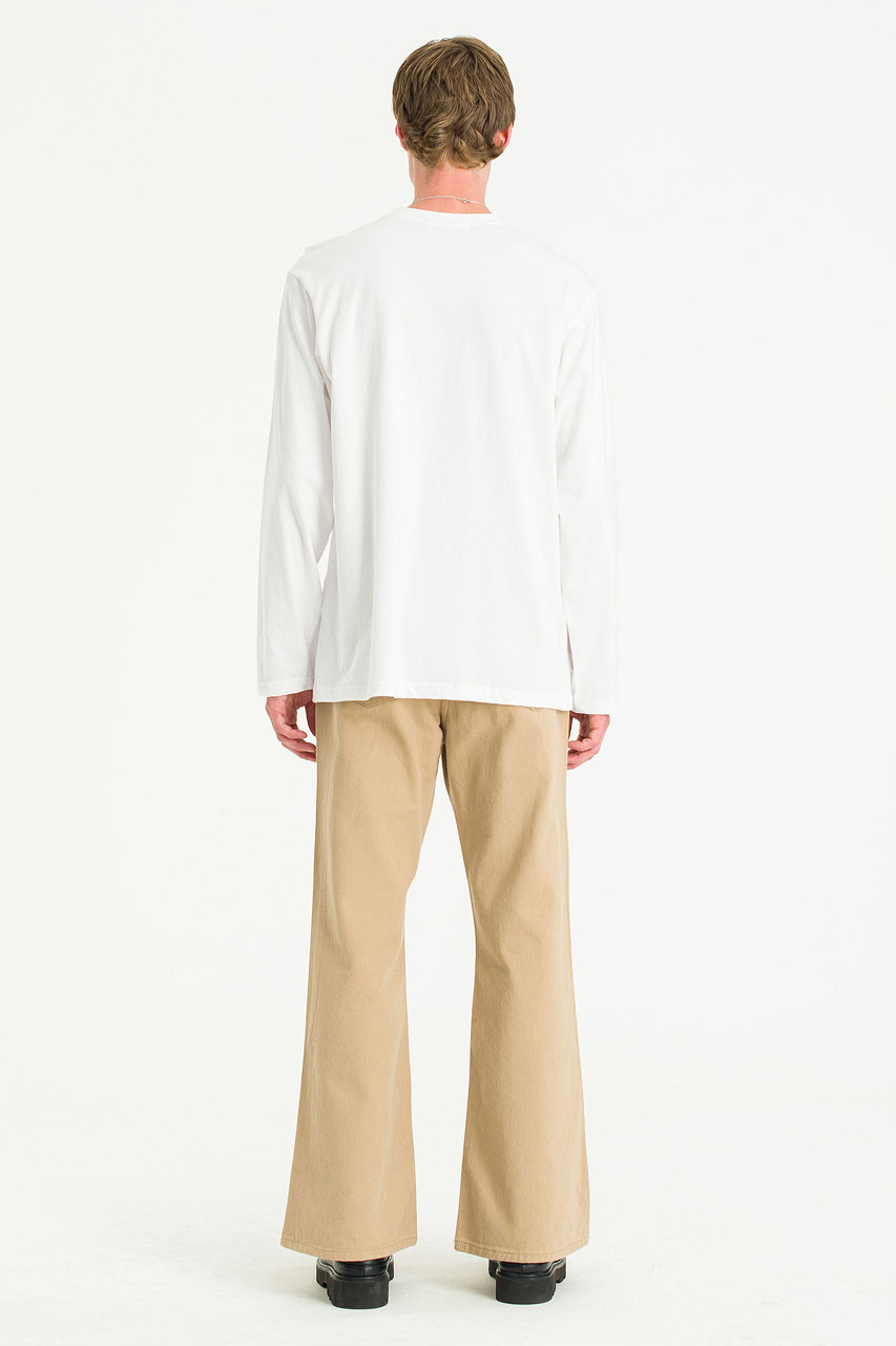 Menswear | Pale Long Sleeve Tee, White