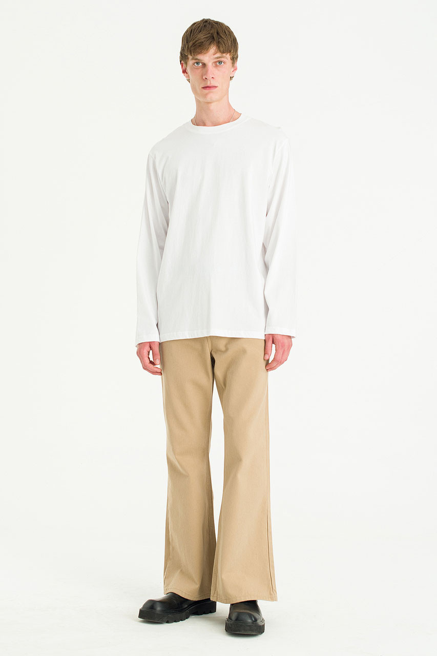 Menswear | Pale Long Sleeve Tee, White
