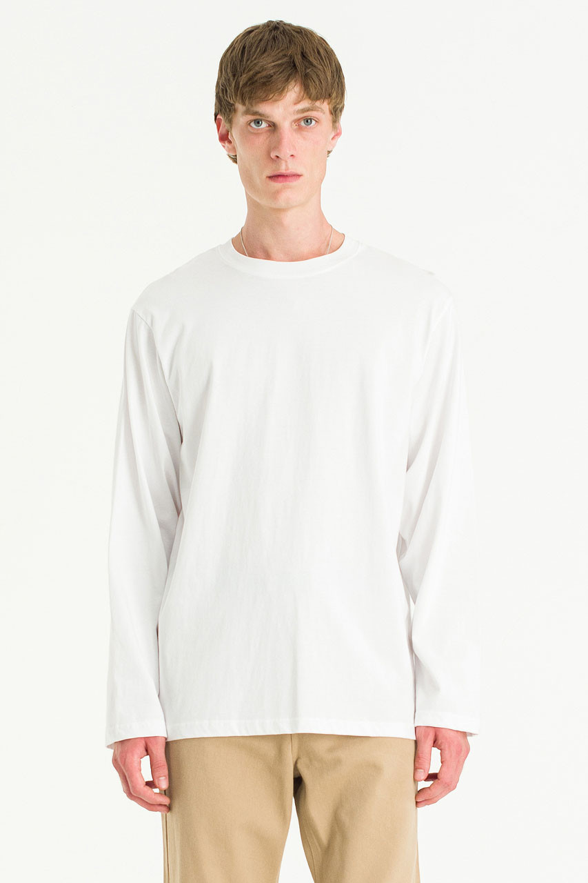 Menswear | Pale Long Sleeve Tee, White