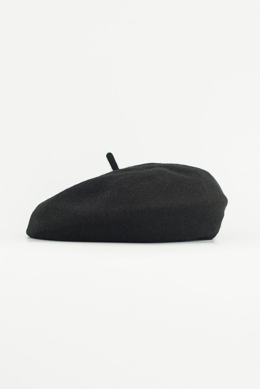Wool Beret, Black