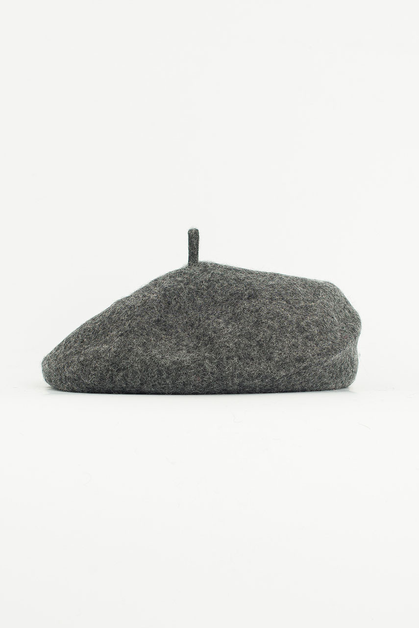 Wool Beret, Charcoal