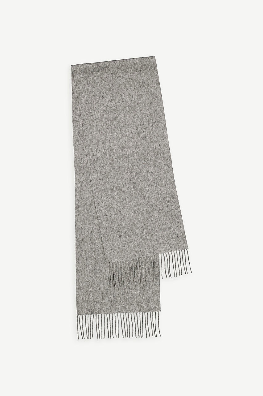 Menswear | Small Wool Scarf, Light Grey
