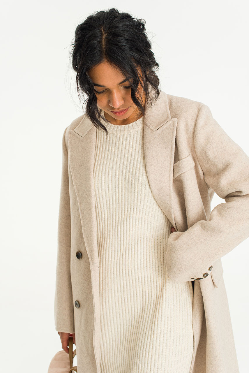 Ella Seamless Coat, Oat