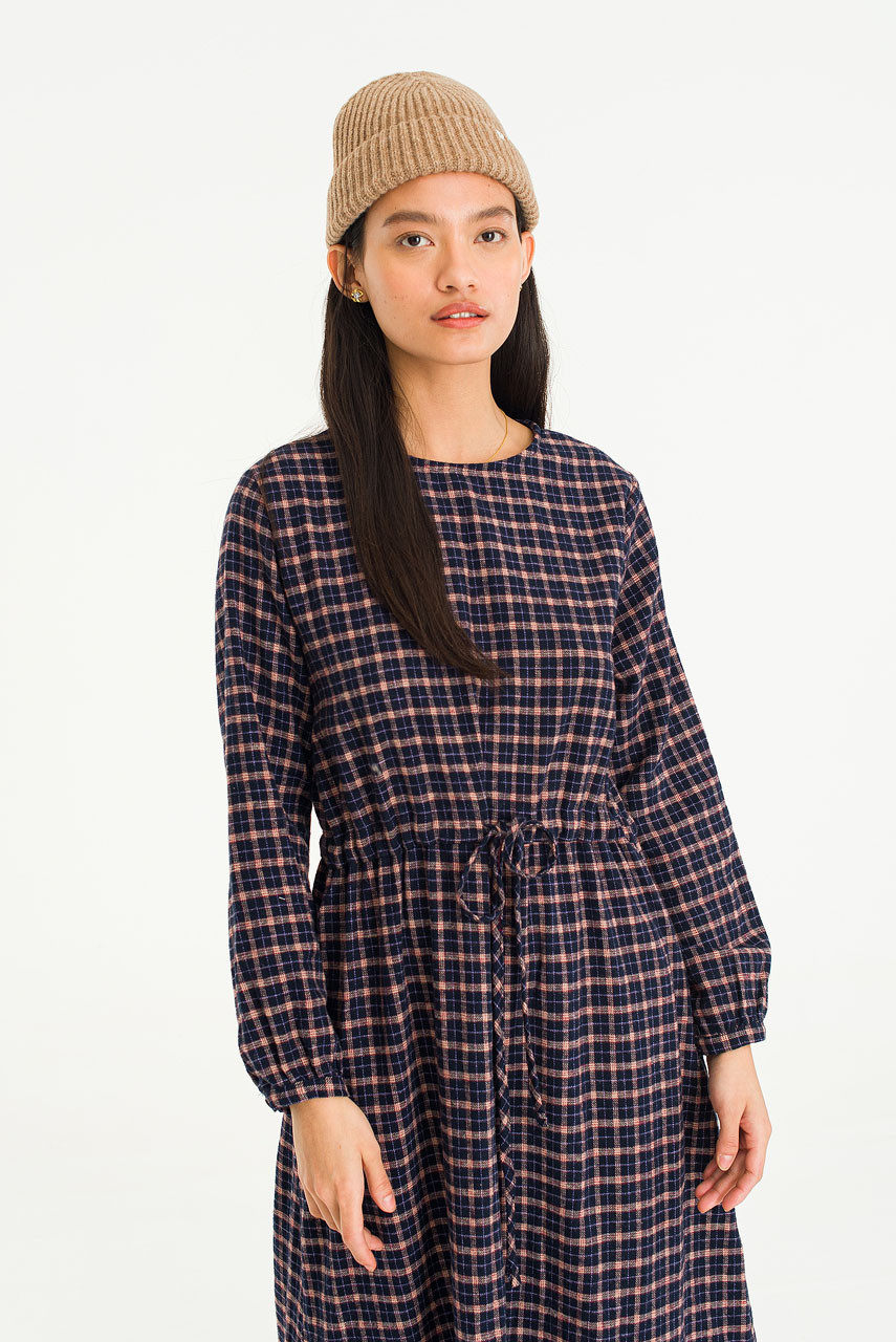 Himari Ribbed Wool Beanie, Beige Melange