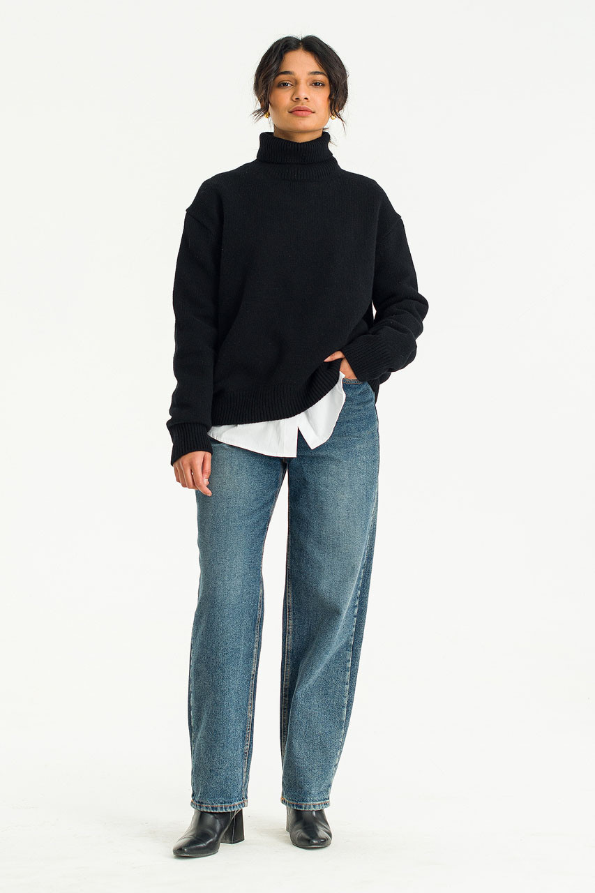 Jane Turtleneck Jumper, Black