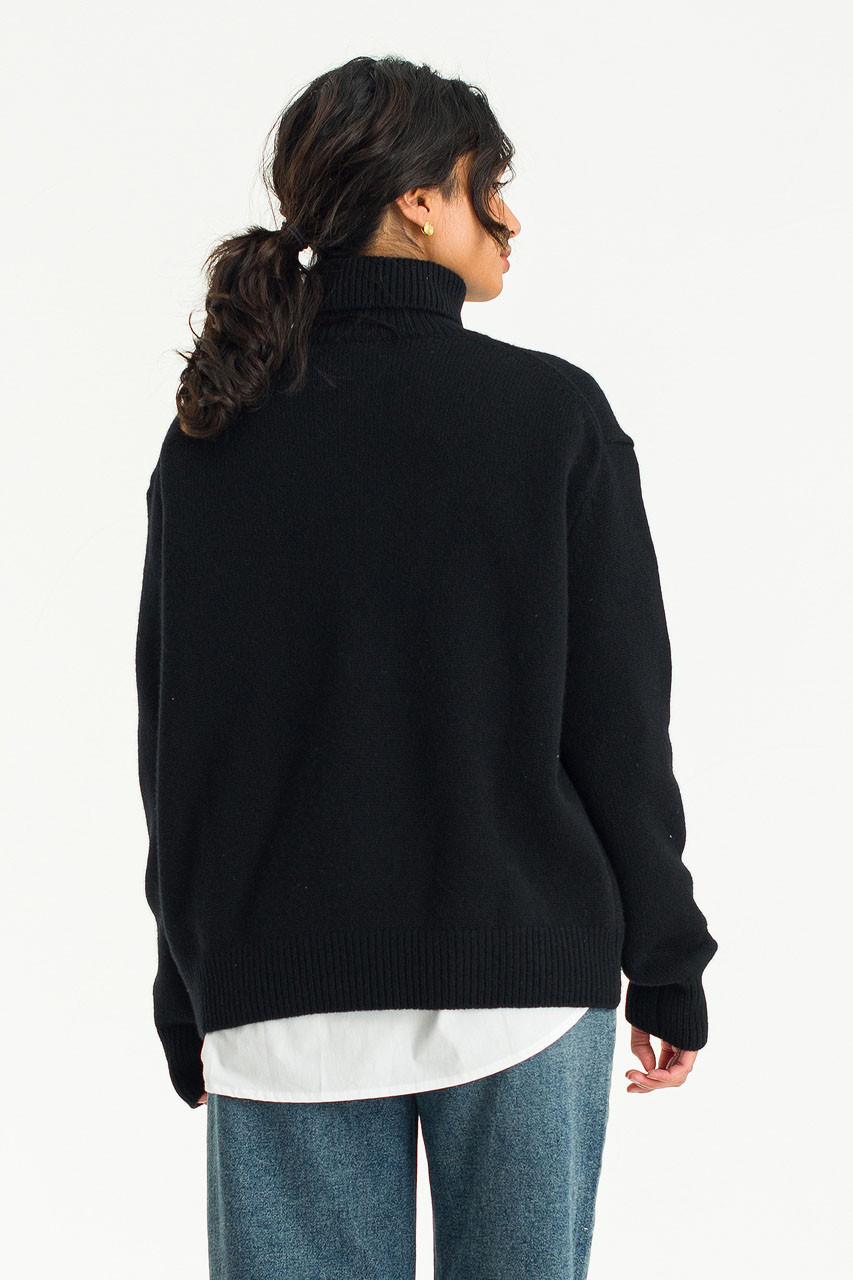 Jane Turtleneck Jumper, Black