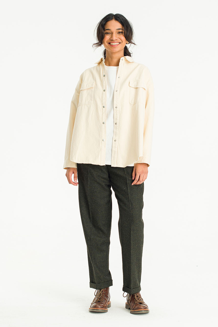 Lina Twin Pocket Shirt, Ivory