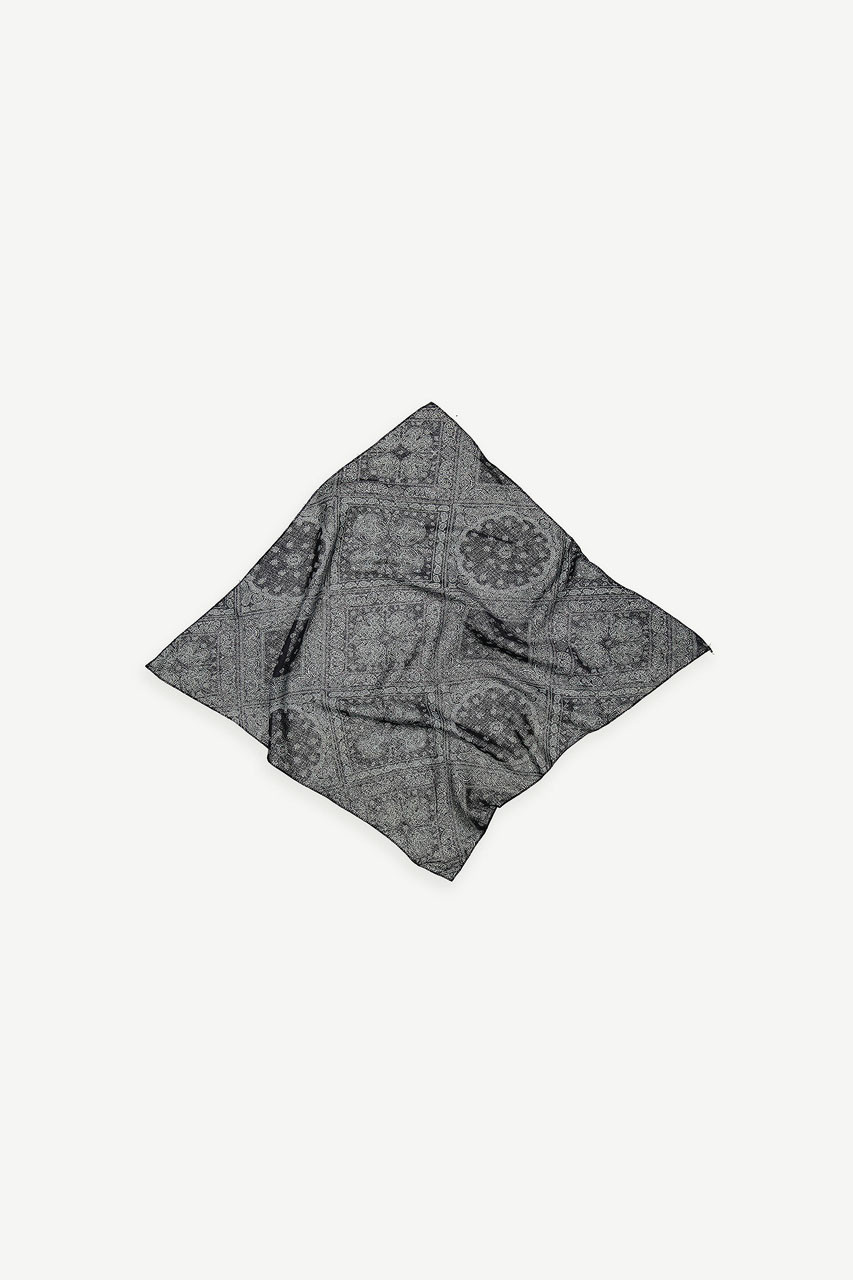 Menswear | Small Paisley Scarf, Black