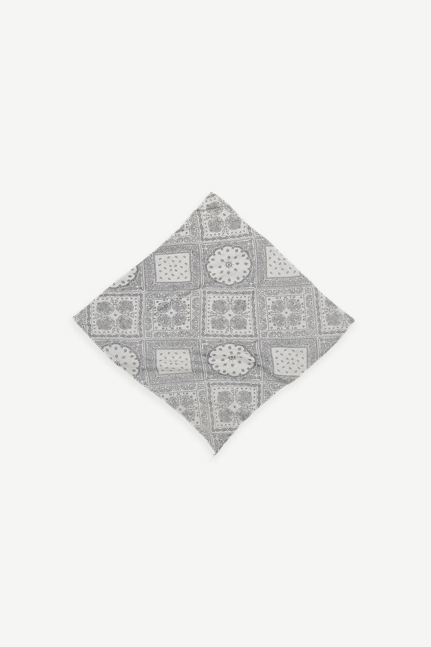 Menswear | Small Paisley Scarf, White