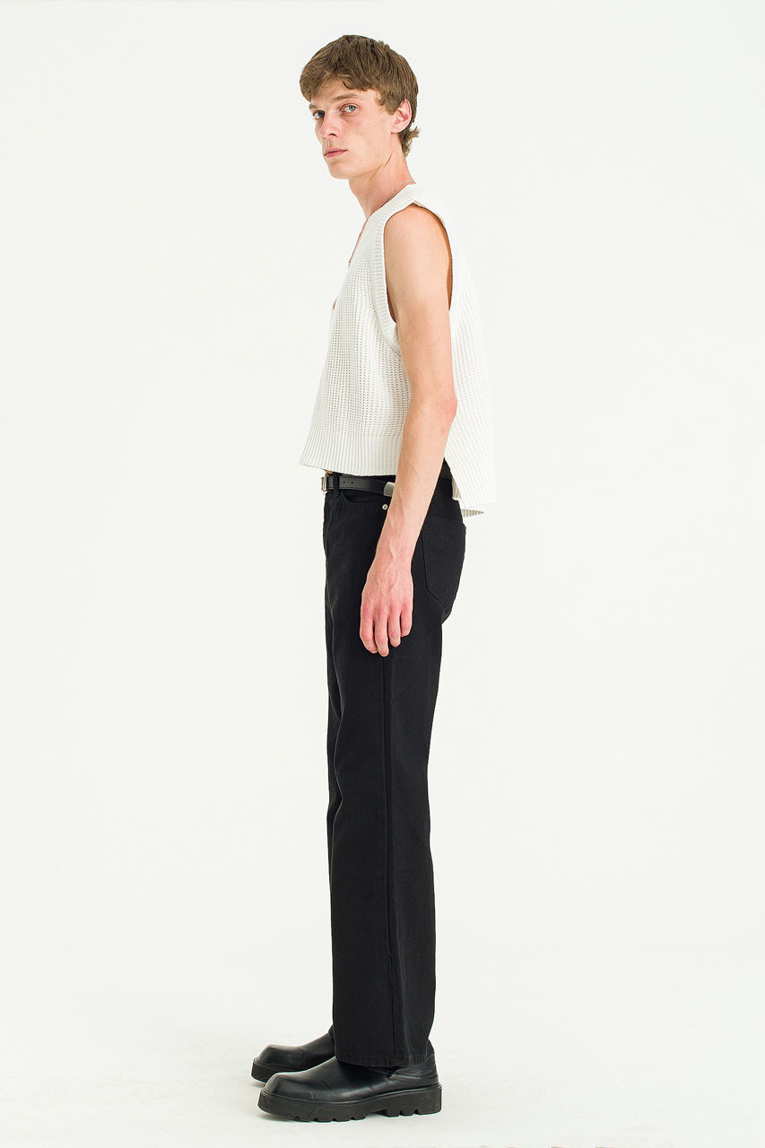 Menswear | Cropped Knit Vest, White