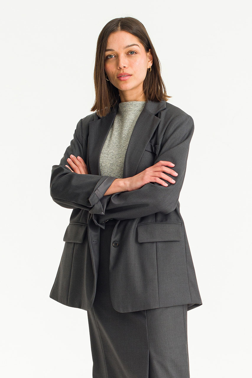 Maya Slit Jacket, Grey