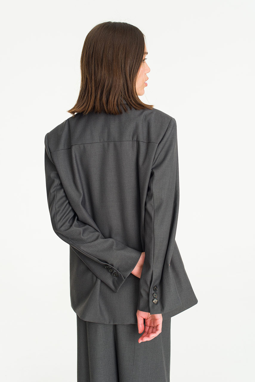 Maya Slit Jacket, Grey