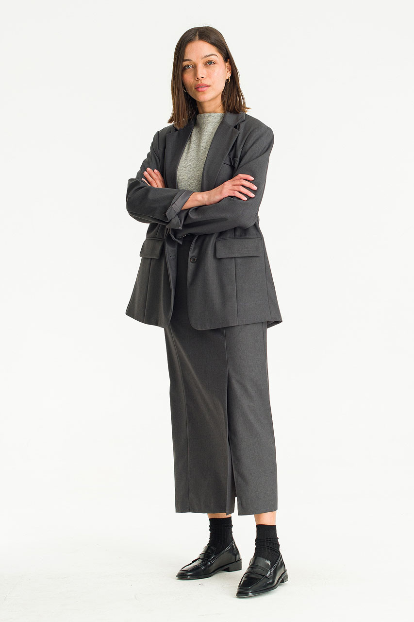 Maya Slit Skirt, Grey