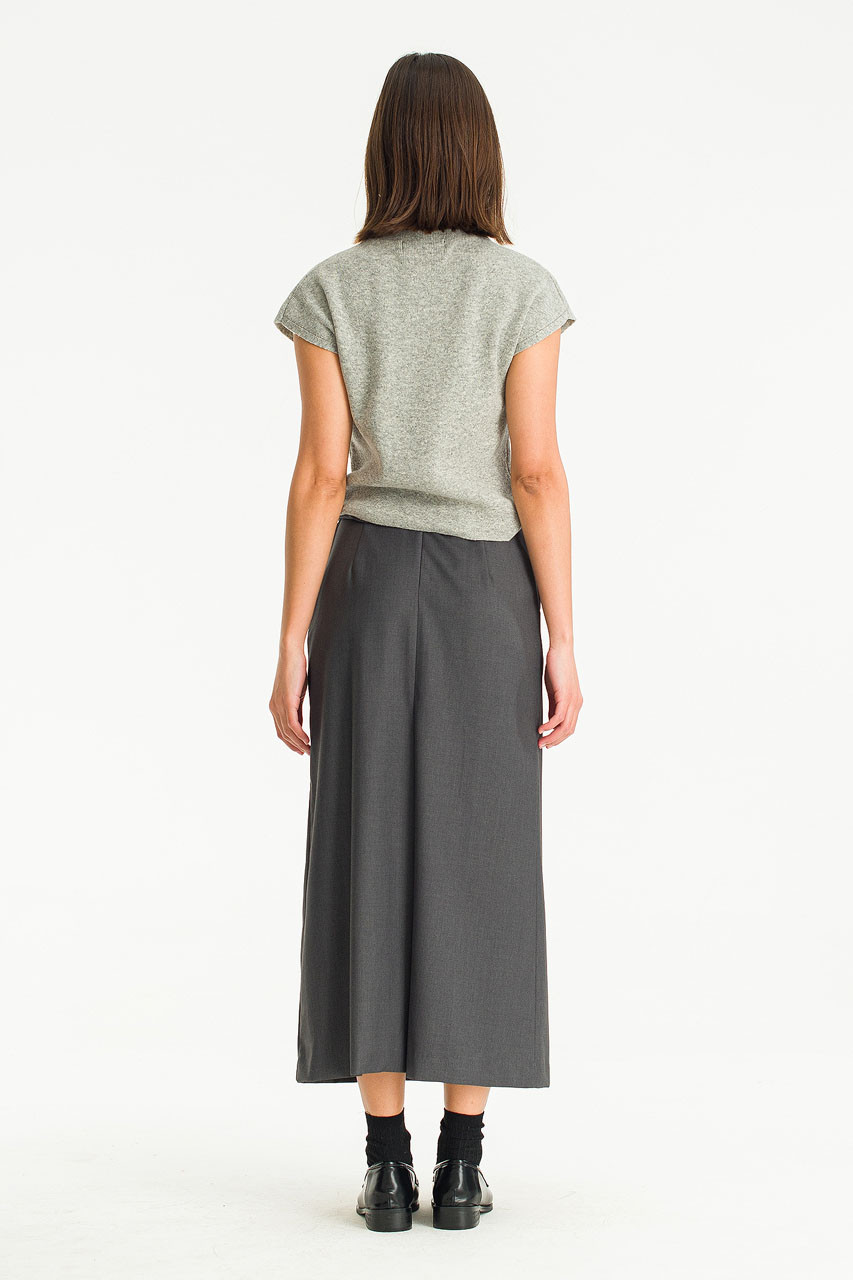 Maya Slit Skirt, Grey